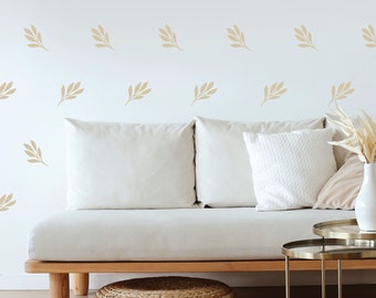 Adhesivos de pared de hojas: Decoración infantil autoadhesiva (32 hojas)