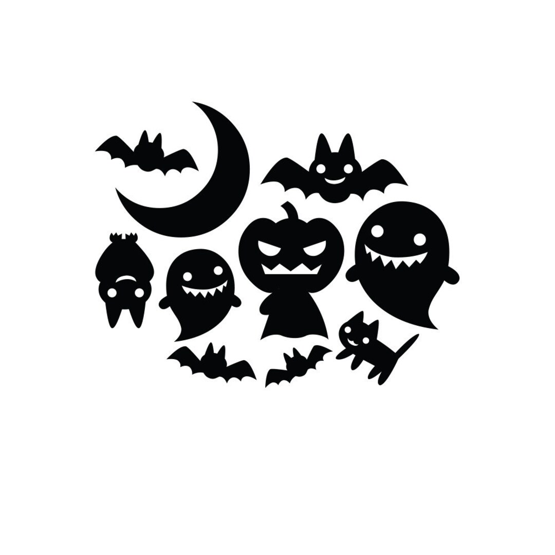 Halloween Decal Cute Decal Halloween Stickers Window Decal Etsy Canada