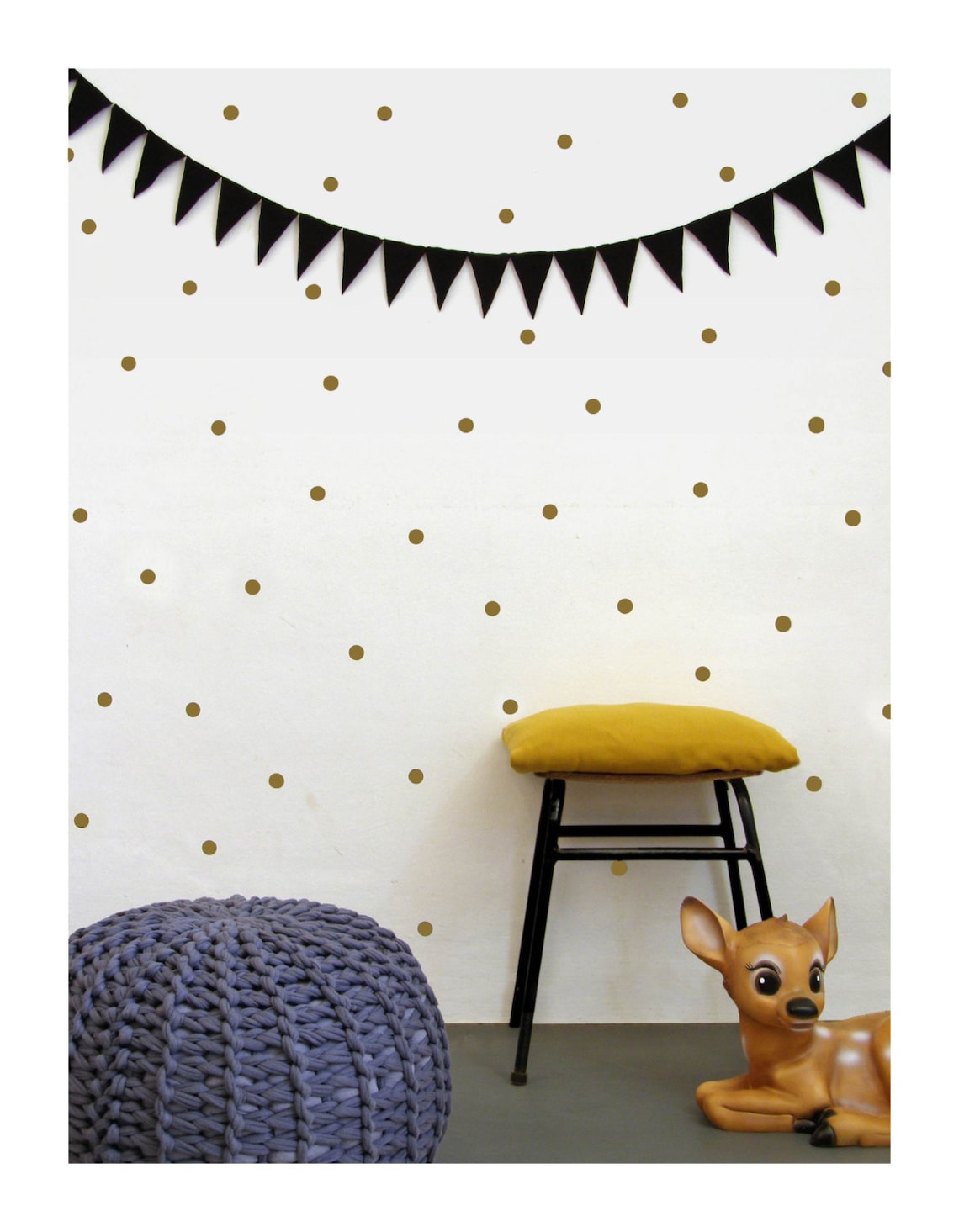 Gold Polka Dot Decals Vinyl Decals Black Polka Dot Decal Etsy