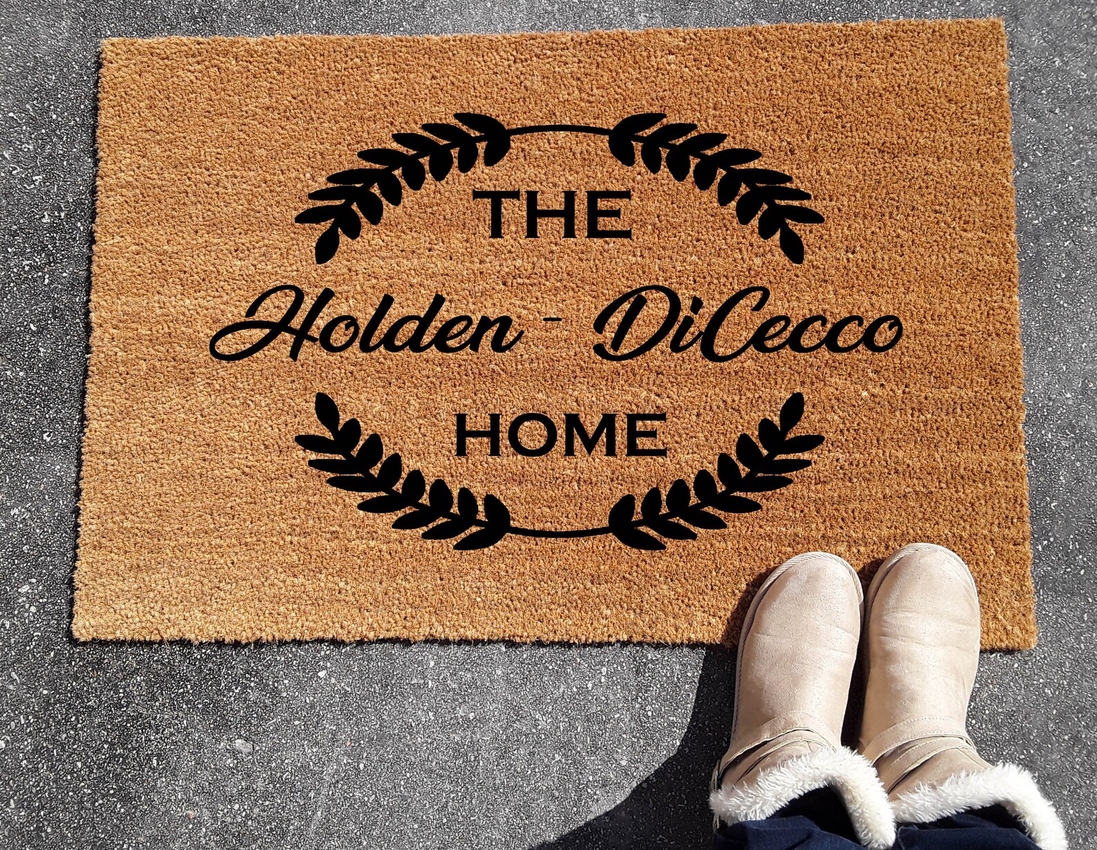 Custom Mat // Large Coco Coir Mat // Monogrammed Mat Etsy