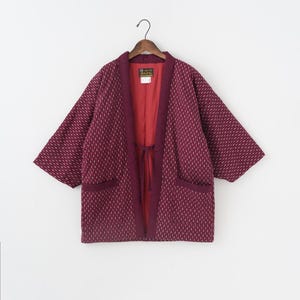 Chaqueta Hanten con estampado de flechas Kasuri/Granate/Índigo/Mostaza/Rosa/Azul claro