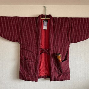 Hanten Jacket - Sashiko Stitch/ Maroon