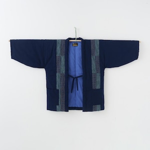 Hanten Jacke - Patchwork Indigo (Farbvariationen Indigo/Grau/Grün)
