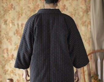Hanten Jacket- Sashiko Stitch/ Black - Etsy Hanten Jacket- Sashiko Stitch/ Black - Etsy