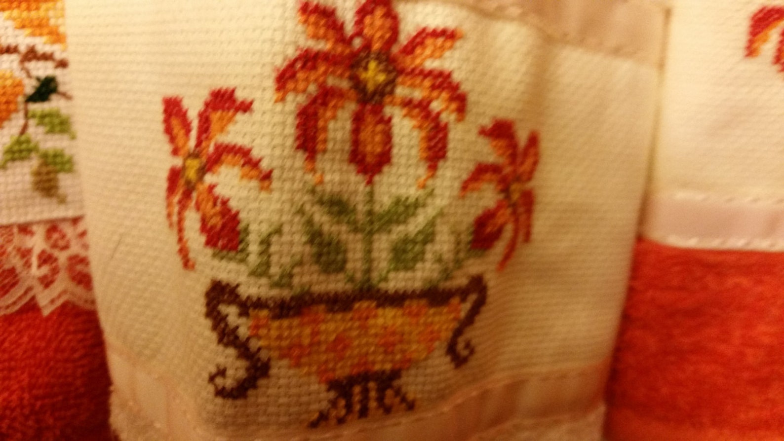 Cross Stitch Handcrafted Hand Towels Etsy