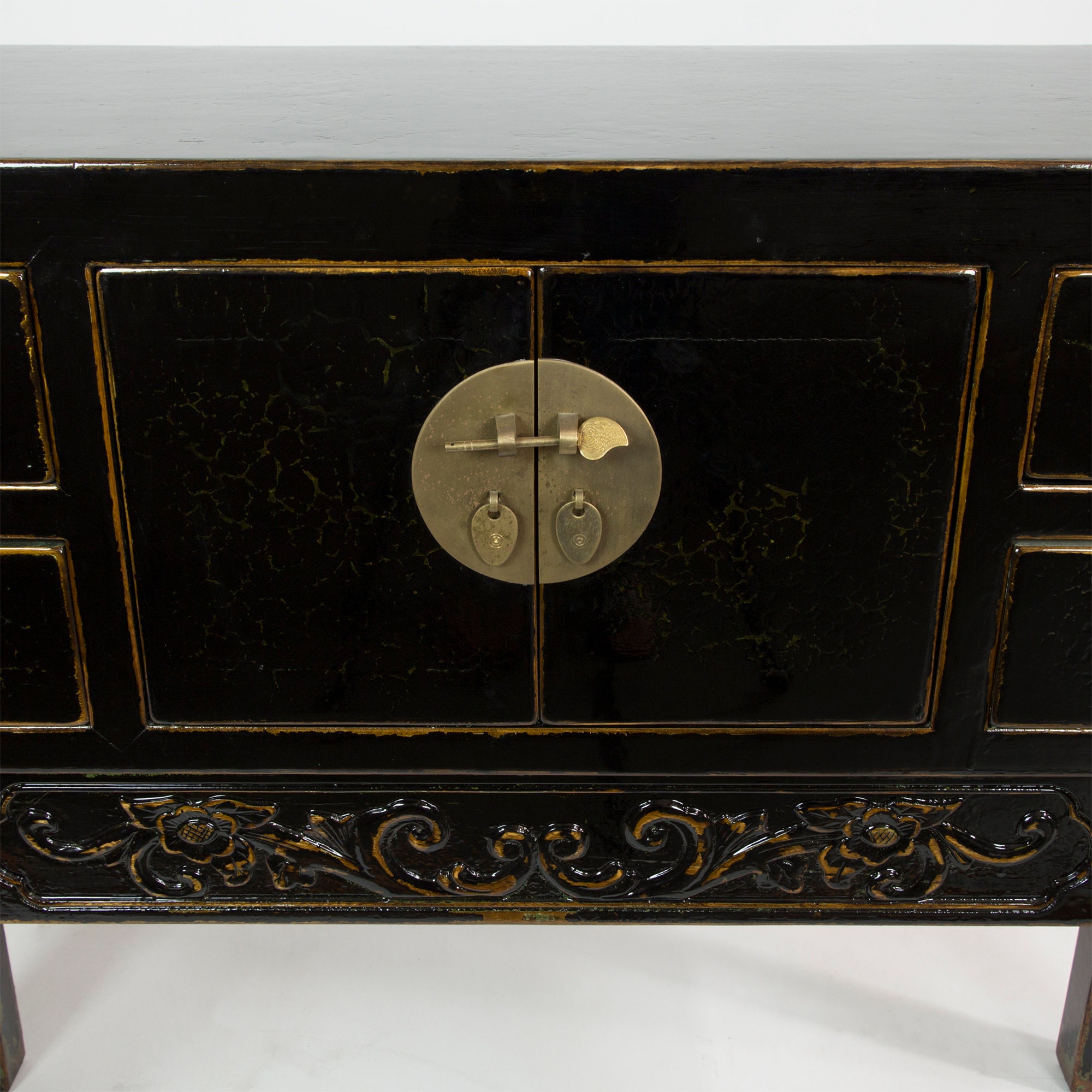 Gabinete rústico de madera recuperada en negro | Etsy