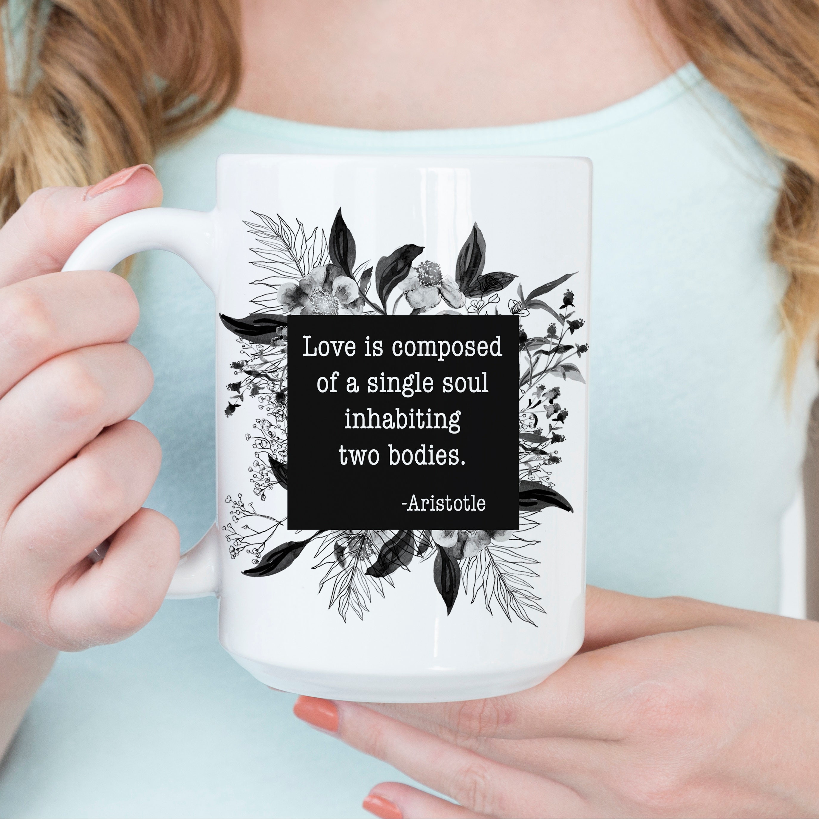 Aime Une Tasse De Cafe Citation Lamour Est Compose Dun Etsy France