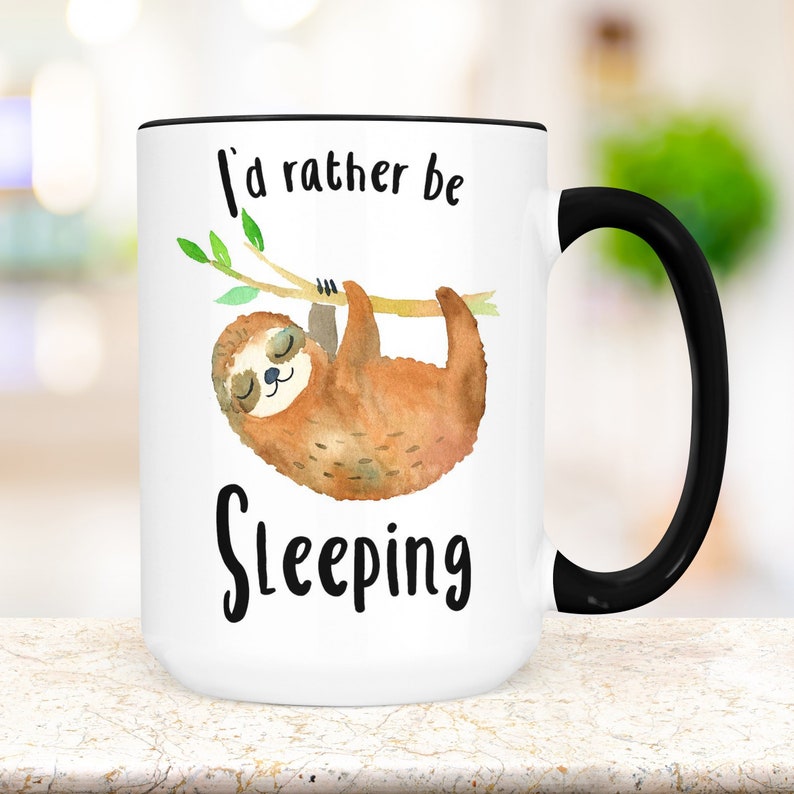 Funny Sloth Coffee Mug  Microwave and Dishwasher Safe Ceramic image 0