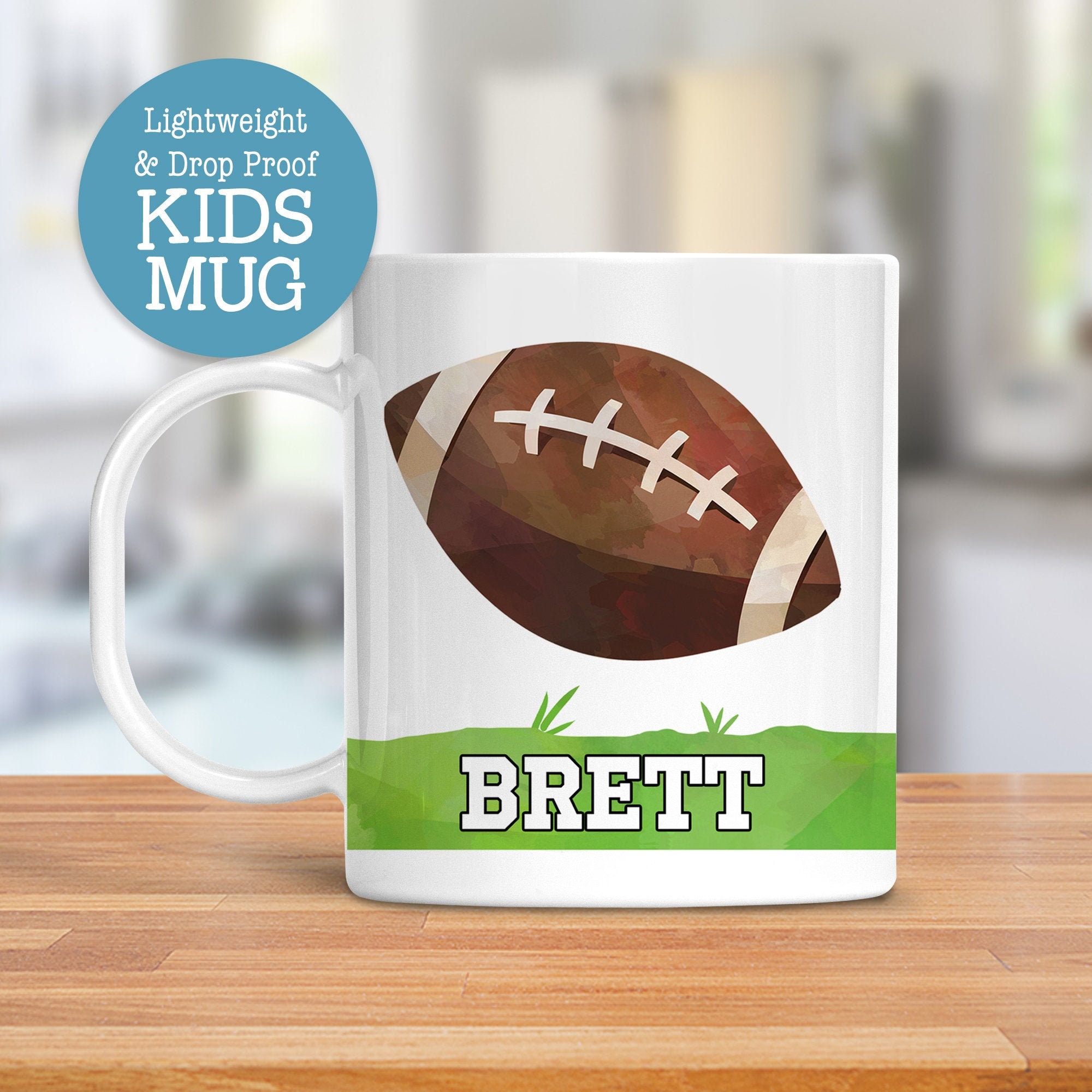 Kids Personalized Football Sports Cup Customize with Name Etsy