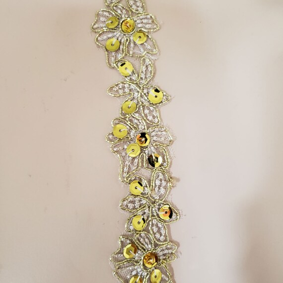Metallic Gold Color Lace Trim 1 Yard 36 Inch for Bridal Etsy