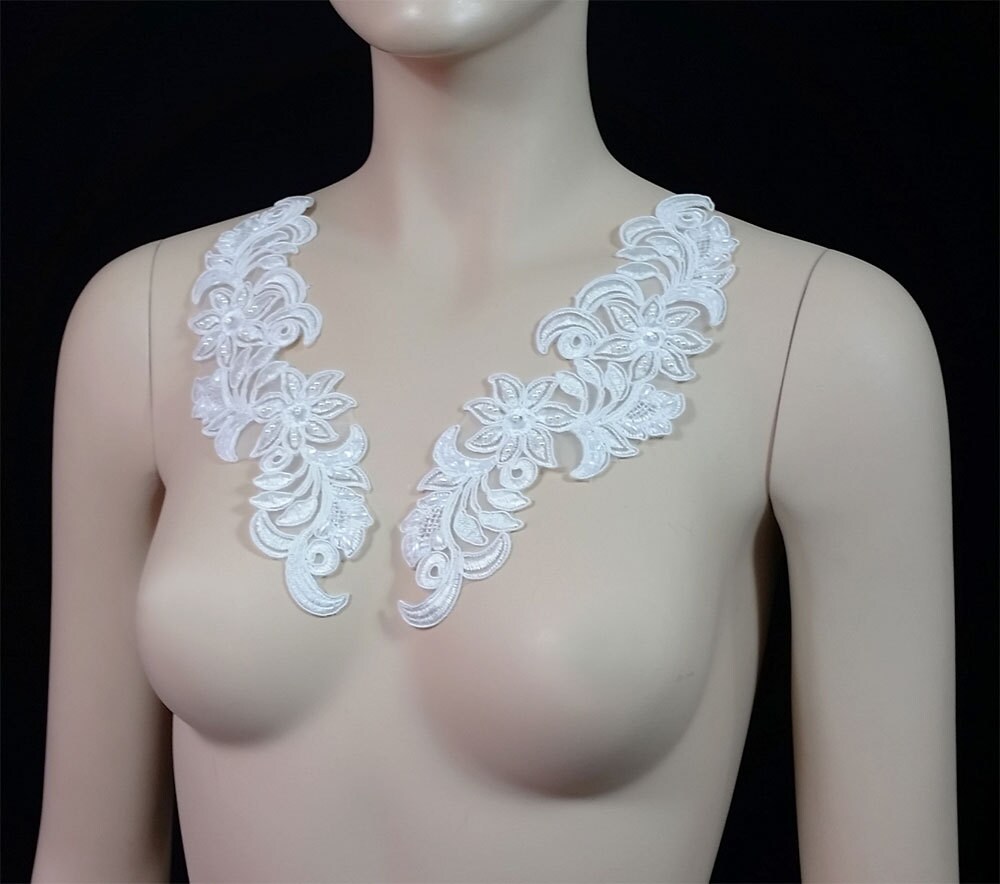 Ivory Beaded Lace Eb1101 main image 0