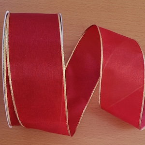 1.5&quot;Christmas Ribbon, SRed Ribbon, Ribbon, Wrapping Ribbon, Wired Ribbon, White Wired Ribbon Gift Ribbon By Yard