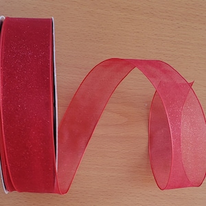 1.5&quot;Christmas Ribbon,Red Ribbon, Ribbon, Wrapping Ribbon, Wired Ribbon, Red Wired Ribbon Gift Ribbon By Yard