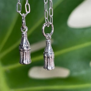 Collana anni &#39;90 Collana soda Collana soda pop Collana anni &#39;80 Collana in argento Collana delicata Collana alla moda Collana Y2K Collana cibo Collana bottiglia
