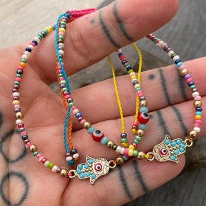 Hamsa Evil Eye Bracelet Hamsa Bracelet Protection Bracelet Evil Eye Jewelry Good Luck Bracelet Lucky Bracelet Aesthetic Bracelet Evil Eye