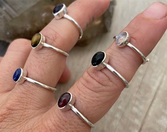 Midi Ring Knuckle Ring Midi Rings Pinky Ring Delicate Ring Knuckle Rings Thin Silver Ring Small Stone Ring Everyday Ring Small Dainty Rings