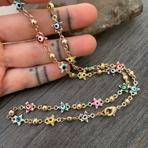 Evil Eye Chain Y2k Necklace Evil Eye Necklace 90s Necklace Evil Eye Choker Nazar Necklace Aesthetic Necklace Indie Necklace Y2k Choker