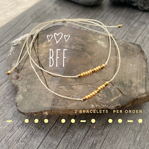 BFF Bracelet Morse Code Bracelet Matching Bracelets Bestie Bracelet Aesthetic Bracelet Friendship Bracelet Matching BFF