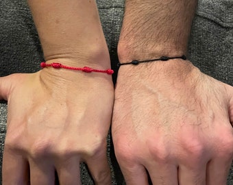 Red Cord Bracelet Couples Bracelet Red String Bracelet String Bracelet Black String Bracelet Red String of Fate  Lucky Kabbalah Bracelet