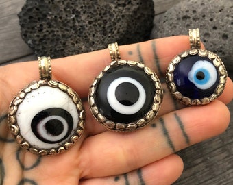 Evil Eye Pendant Evil Eye Glass Pendant Evil Eye Necklace Protection Pendant Pendant Necklace Glass Pendant Protection Necklace Nazar