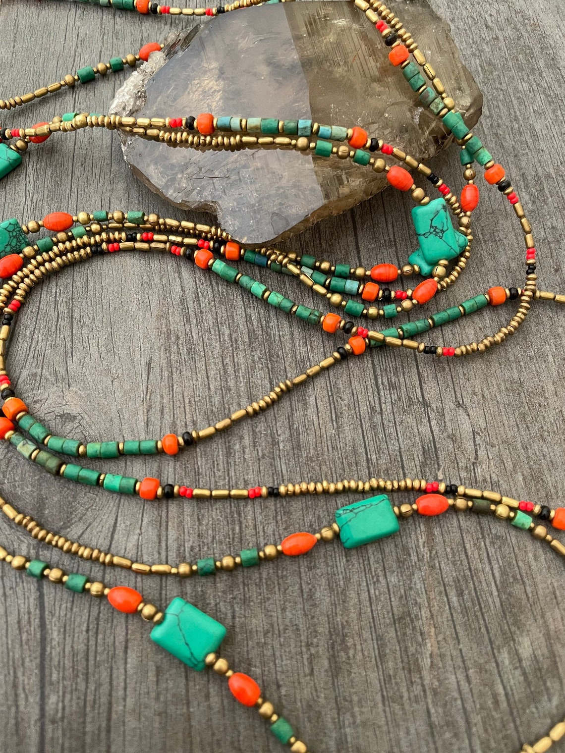 aesthetic seed bead necklace