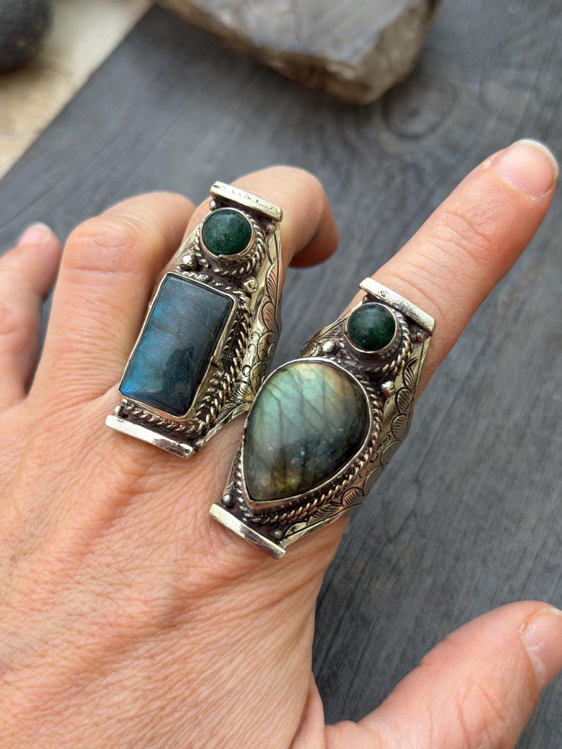 Jade Ring Green Jade Rings Gemstone Ring Jade Rings Jade Stone Ring Jade Ring Women Oval Jade Ring Chunky Rings Trendy Ring Cool Ring image 12
