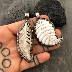 Botanical Necklace Fall Jewelry Leaf Necklace Leaf Pendant Pendant Necklace Carved Bone Necklace Cool Pendant Autumn Jewelry Farmer Gift