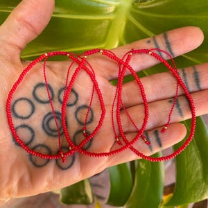 Lucky Red Bracelet Good Luck Bracelet Red String Bracelet Protective Bracelet Red Cord Bracelet Lucky Bracelet Red String of Fate image 2