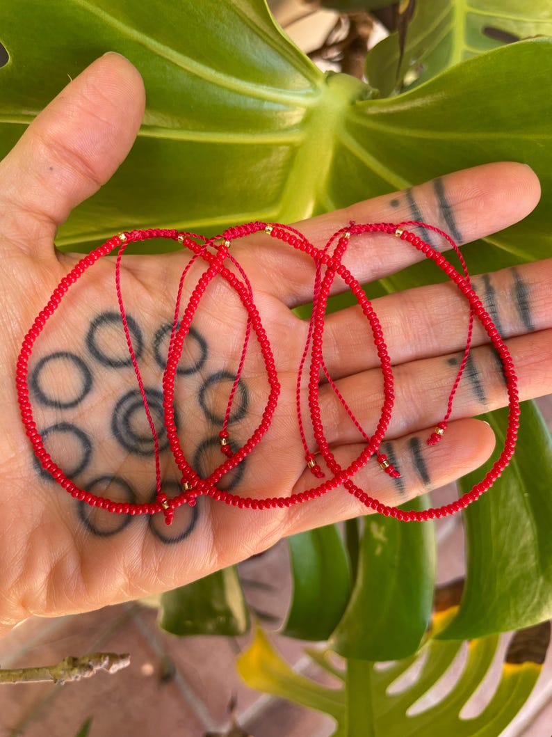 Lucky Red Bracelet Good Luck Bracelet Red String Bracelet Protective Bracelet Red Cord Bracelet Lucky Bracelet Red String of Fate image 2
