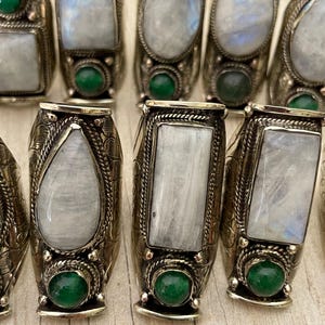 Jade Ring Green Jade Rings Gemstone Ring Jade Rings Jade Stone Ring Jade Ring Women Oval Jade Ring Chunky Rings Trendy Ring Cool Ring image 17