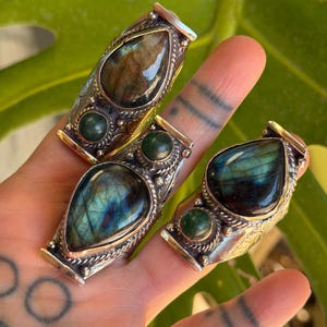 Jade Ring Green Jade Rings Gemstone Ring Jade Rings Jade Stone Ring Jade Ring Women Oval Jade Ring Chunky Rings Trendy Ring Cool Ring image 14