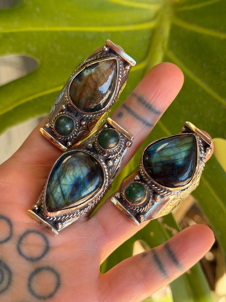 Jade Ring Green Jade Rings Gemstone Ring Jade Rings Jade Stone Ring Jade Ring Women Oval Jade Ring Chunky Rings Trendy Ring Cool Ring image 14