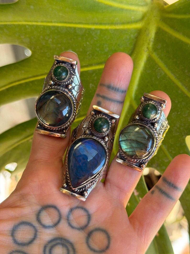Jade Ring Green Jade Rings Gemstone Ring Jade Rings Jade Stone Ring Jade Ring Women Oval Jade Ring Chunky Rings Trendy Ring Cool Ring image 11