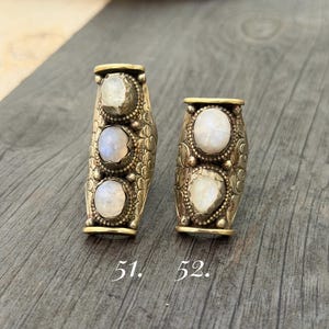 Semi Precious Ring Moonstone Ring Moon Stone Ring Three Stone Ring Chunky Ring Birth Stone Ring Cool Ring Edgy Ring Chunky Rings image 9
