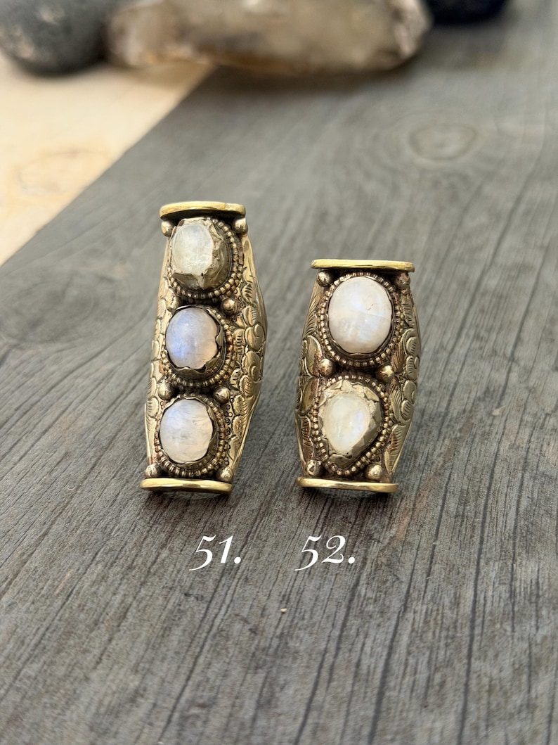 Semi Precious Ring Moonstone Ring Moon Stone Ring Three Stone Ring Chunky Ring Birth Stone Ring Cool Ring Edgy Ring Chunky Rings image 9