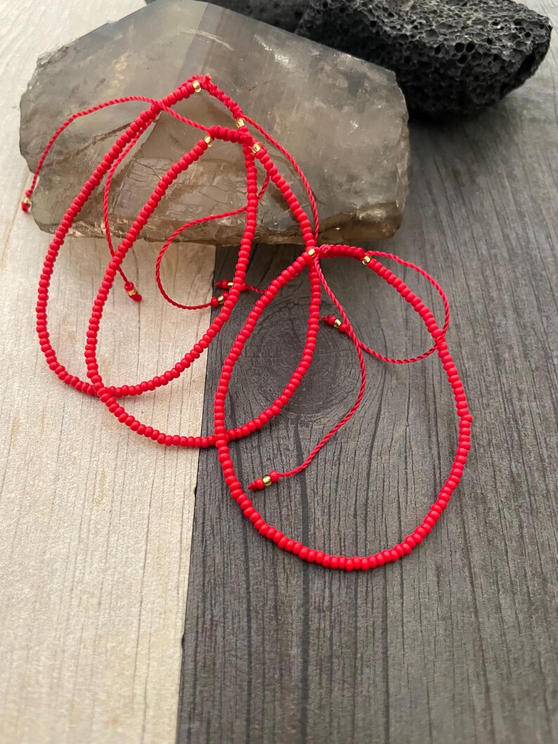 Lucky Red Bracelet Good Luck Bracelet Red String Bracelet Protective Bracelet Red Cord Bracelet Lucky Bracelet Red String of Fate image 8