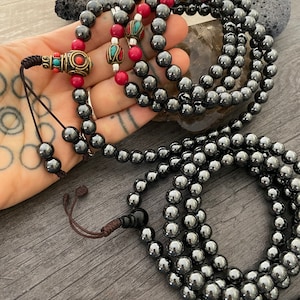 Mala Beads 108 Mala Beads Stone Mala Beads Necklace Mala Necklace Mala Prayer Beads Protection Malam Rare Stone Mala Japa Mala Buddhist Mala