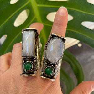 Jade Ring Green Jade Rings Gemstone Ring Jade Rings Jade Stone Ring Jade Ring Women Oval Jade Ring Chunky Rings Trendy Ring Cool Ring image 13