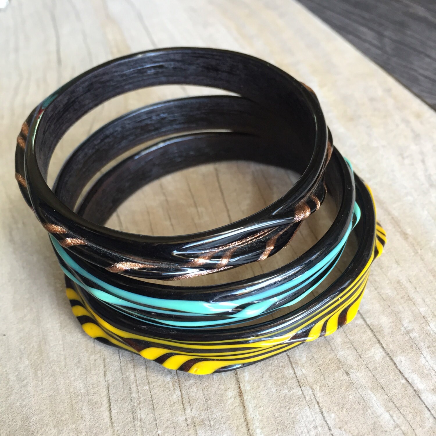 ARTmarble作家品◎glass bangle◎ボロシリケイトガラスバングル