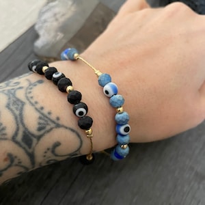 Evil Eye Bracelet Nazar Bracelet Good Luck Bracelet Lucky Bracelet Mal de Ojo Bracelet All Seeing Eye Brass Jewelry Evil Eye Chain