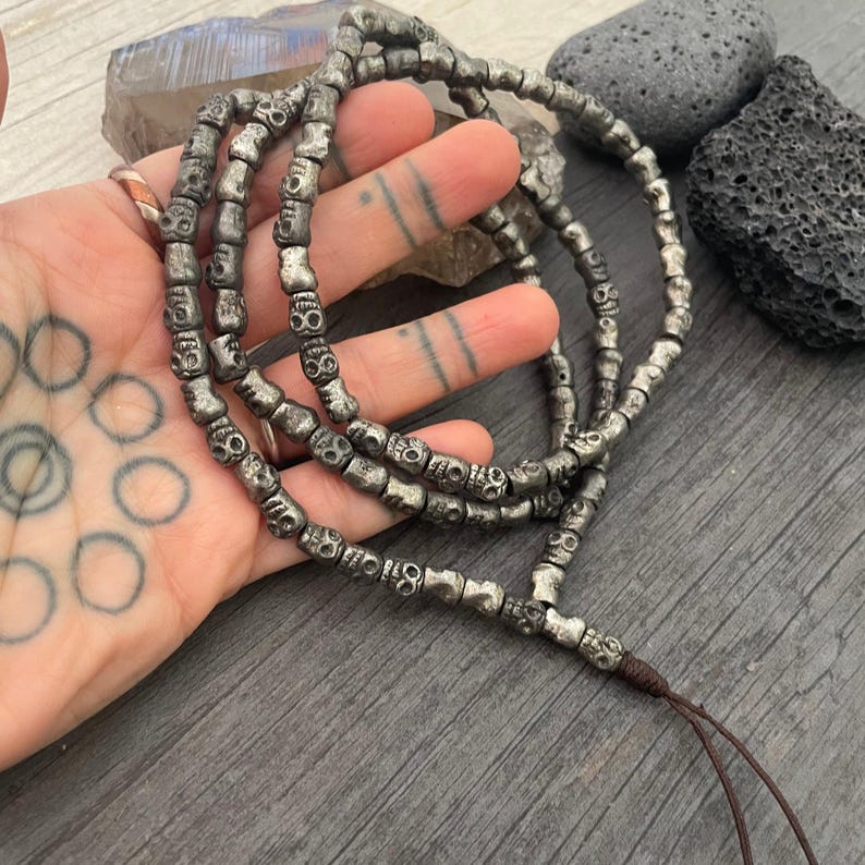 Punk Necklace Skull Necklace Skeleton Necklace Skull Necklace Women Wiccan Necklace Witchy Necklace Occult Necklace Creepy Cute Necklace image 2