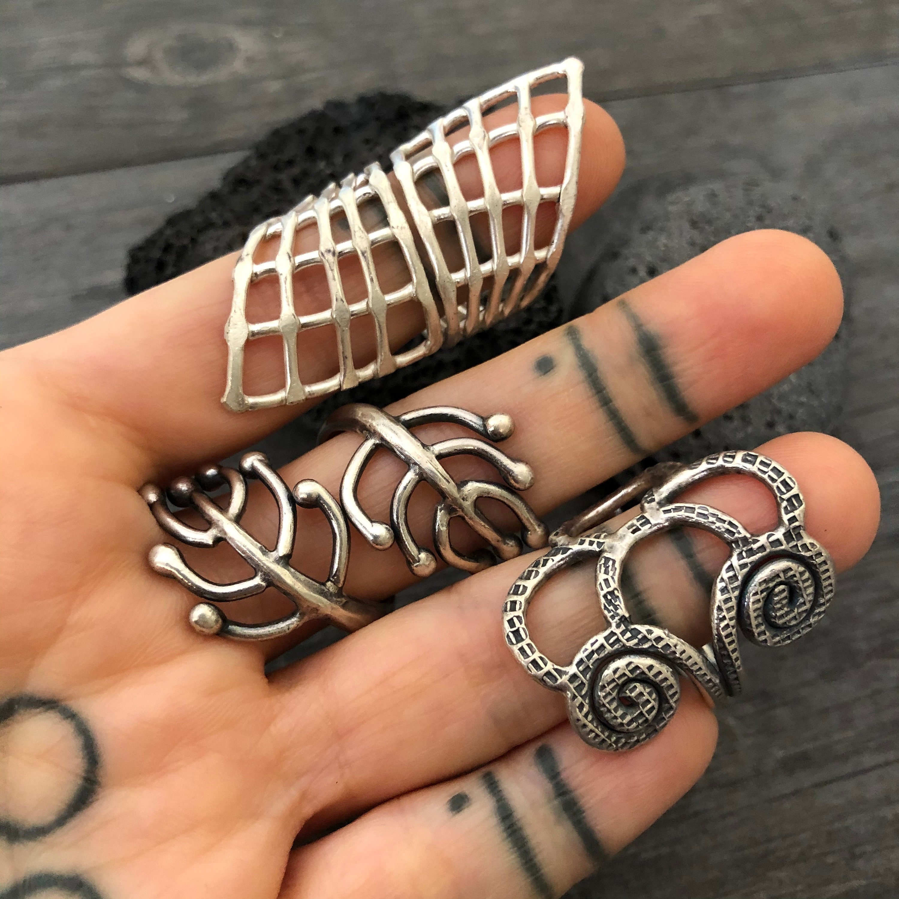 Chunky Silver Ring Chunky Rings Everyday Ring Long Ring Long | Etsy