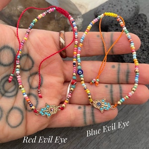 Hamsa Evil Eye Bracelet Hamsa Bracelet Protection Bracelet Evil Eye Jewelry Good Luck Bracelet Lucky Bracelet Aesthetic Bracelet Evil Eye image 2