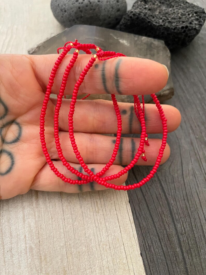 Lucky Red Bracelet Good Luck Bracelet Red String Bracelet Protective Bracelet Red Cord Bracelet Lucky Bracelet Red String of Fate image 6