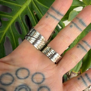 Labradorite Turquoise Two Stone Ring: Chunky Adjustable Gemstone Ring image 16