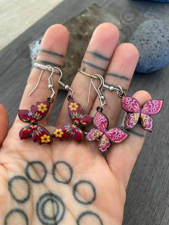 Indie Earrings Aesthetic Earrings Cottagecore Earrings Bug Earrings Teen Earrings Butterfly Earrings Indie Jewelry Alt Earrings Indie Girl Etsy