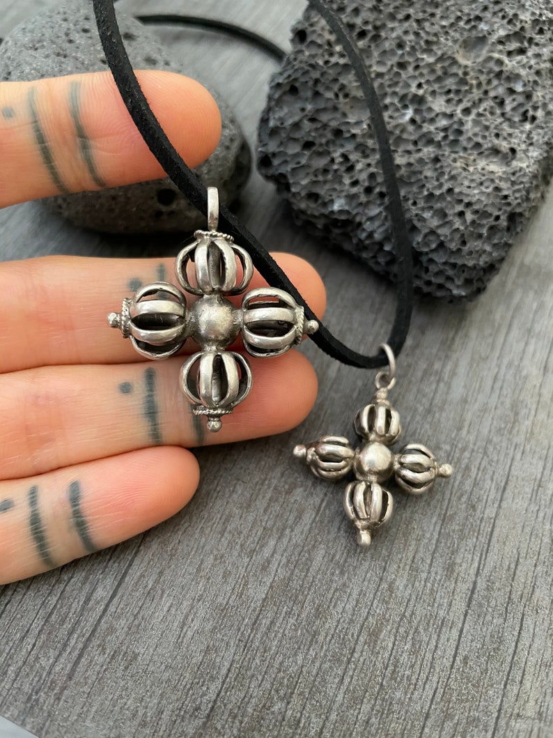 Tibet Pendant Buddhist Jewelry Pray Charm Buddhist Charm Buddhist Necklace Yoga Pendant Good Luck Pendant Yoga Teacher Gift Cool Pendant
