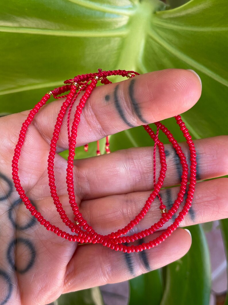 Lucky Red Bracelet Good Luck Bracelet Red String Bracelet Protective Bracelet Red Cord Bracelet Lucky Bracelet Red String of Fate image 7