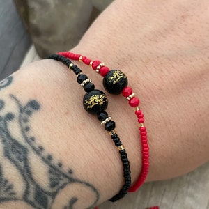 Drachen Perlen Armband: Chinesisches Neujahrsfest Schmuck