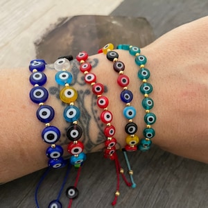 Evil Eye Bracelet Kabbalah Bracelet Wish Bracelet Jewish Bracelet Protection Bracelet Good Luck Bracelet Lucky Bracelet Mal de Ojo Bracelet